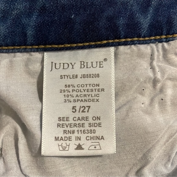 Judy Blue Thermadenim Undone Hem Boyfriend Jean Stretch Released Hem-5/27 - Picture 2 of 12